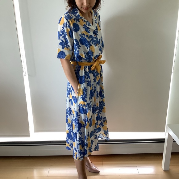 NEW Milan Kiss women’s tie-waist midi floral dress short sleeve size small - Picture 11 of 13